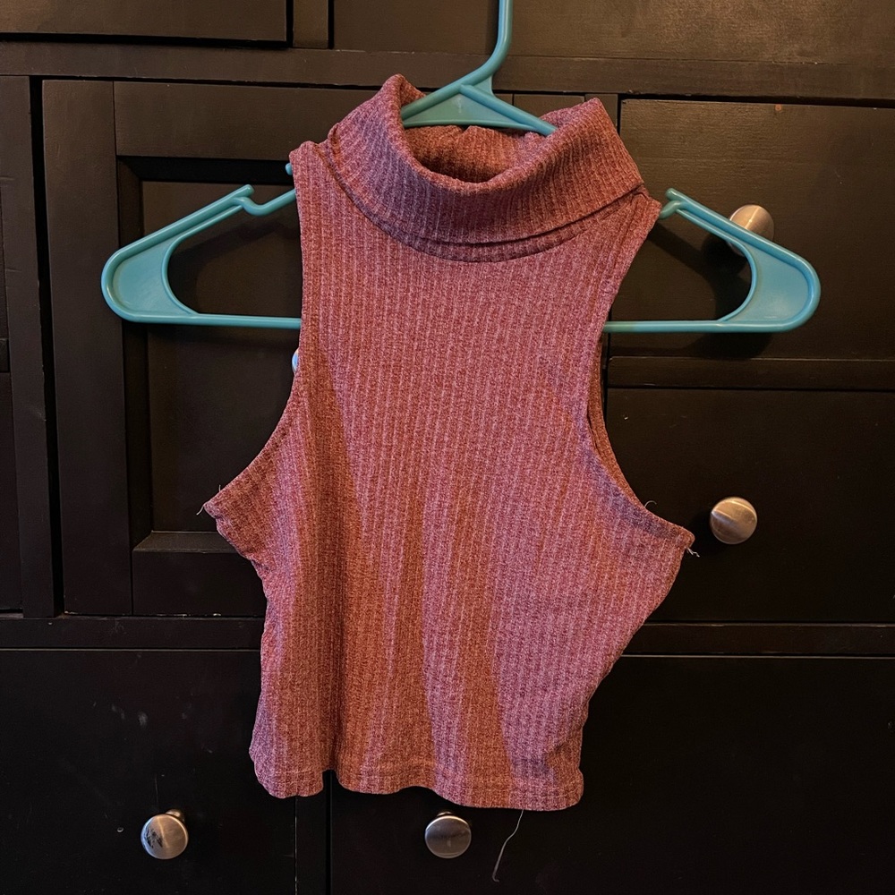 Shein turtle neck crop top